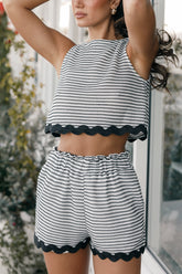 Caty Short Set - White Black